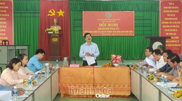 Hội nghị giao ban Cụm thi đua số 5 Hội Nông dân tỉnh Khánh Hòa