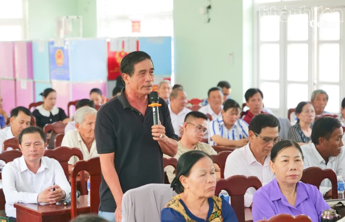 Đại biểu Quốc hội tỉnh Khánh Hòa tiếp xúc cử tri xã Phước Dinh