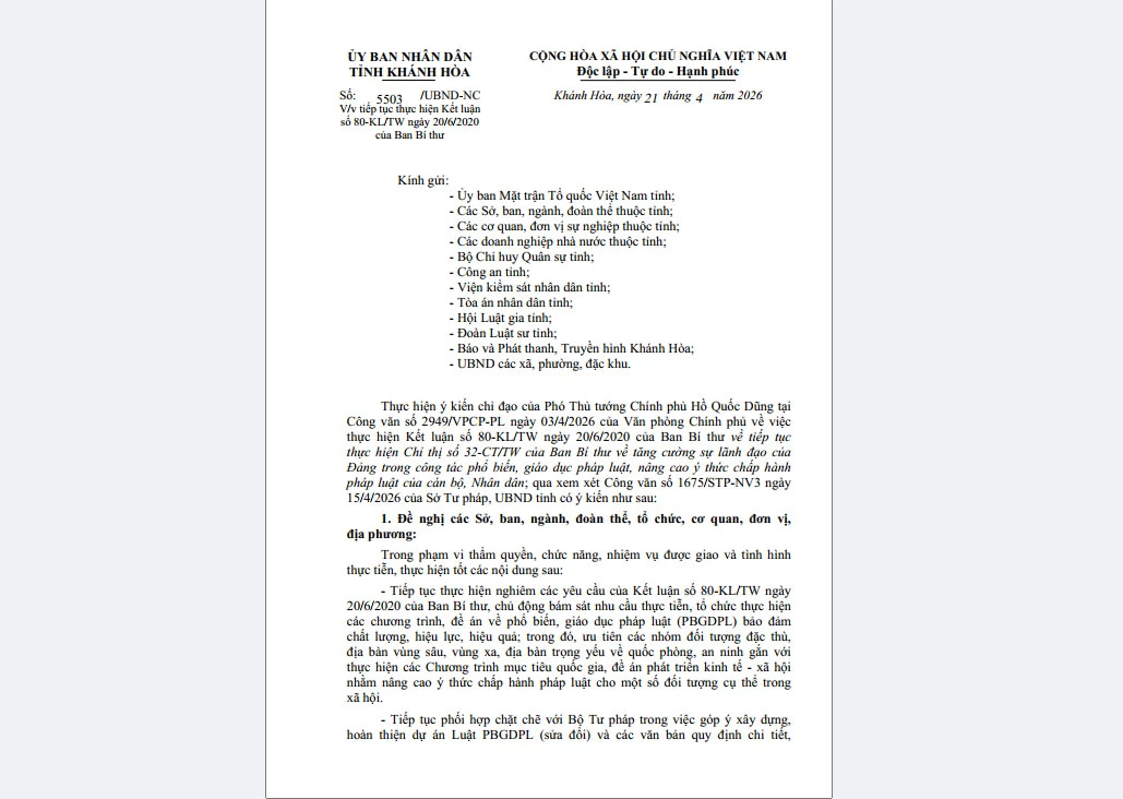 Tiếp tục tăng cường sự lãnh đạo của Đảng trong công tác phổ biến, giáo dục pháp luật