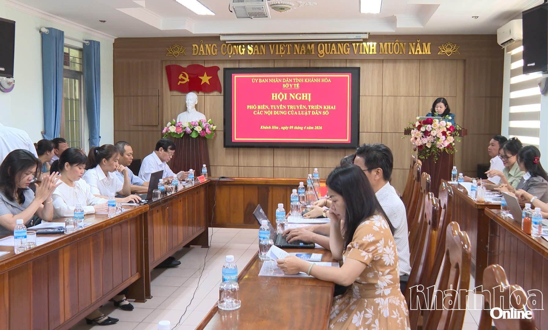 Quang cảnh hội nghị tại điểm cầu Sở Y tế