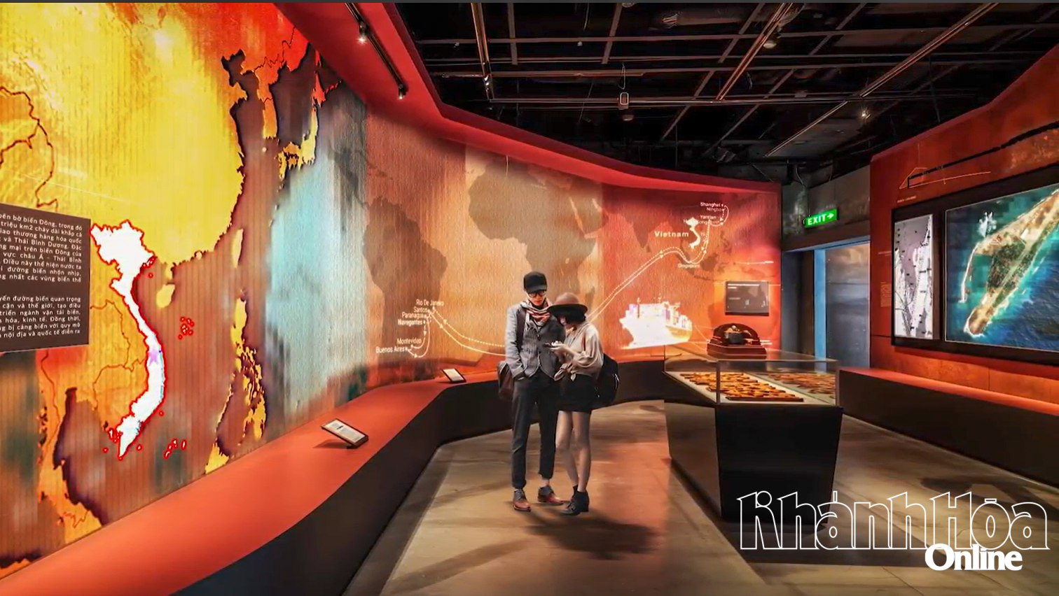 Phối cảnh không gian trưng bày bên trong Bảo tàng Trường Sa.