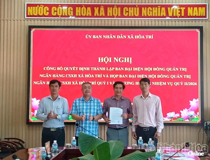 Thành lập Ban đại diện Hội đồng quản trị Ngân hàng Chính sách xã hội xã Hòa Trí