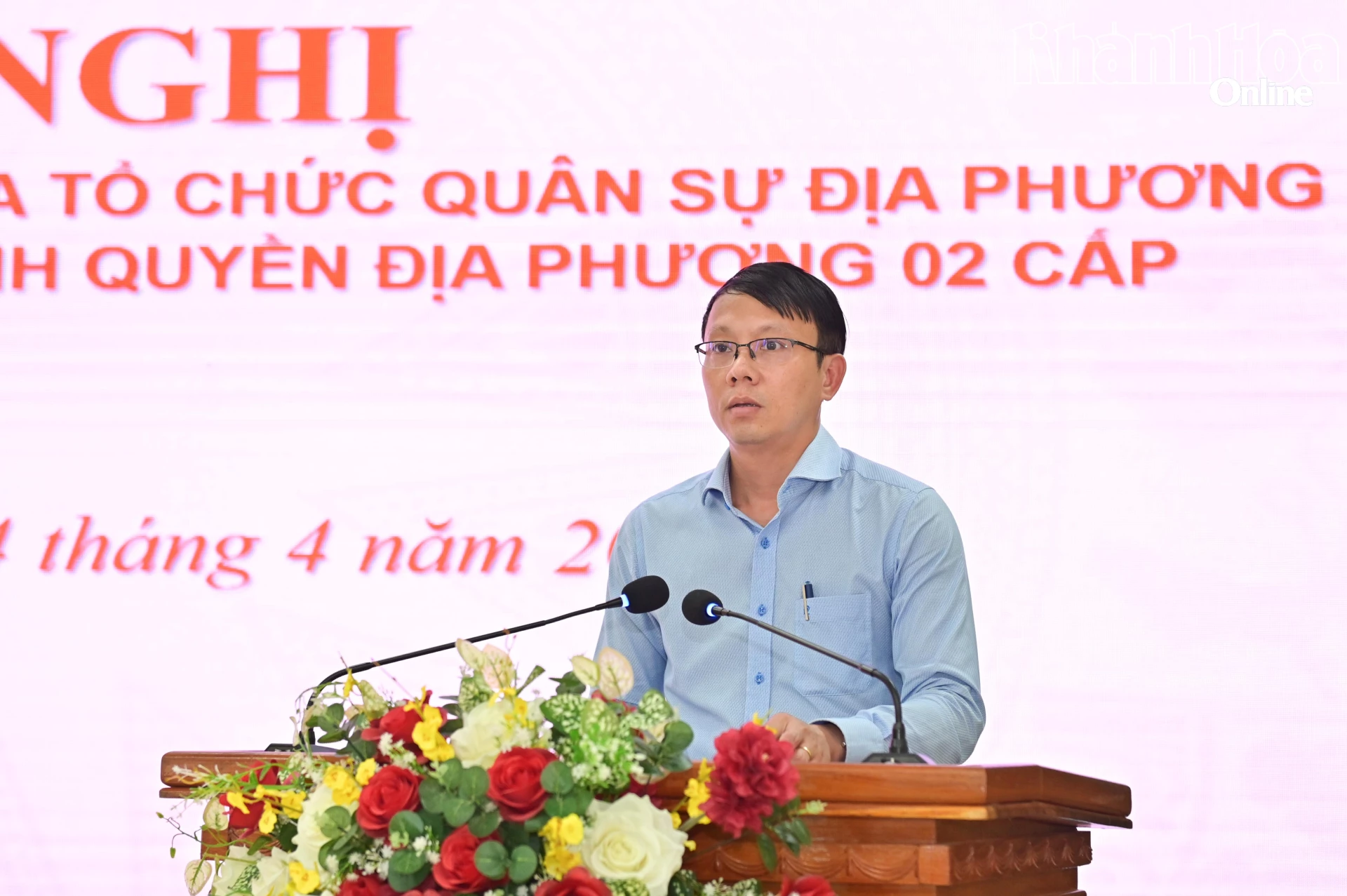 Đồng chí Nguyễn Thanh Hà phát biểu tại hội nghị.