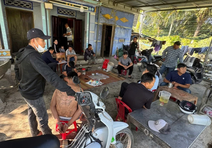 Công an xã Nam Ninh Hòa triệt xóa 1 tụ điểm đánh bạc