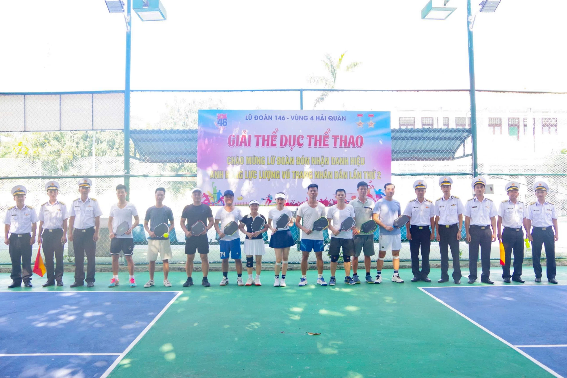Các vận động viên tham gia nội dung thi đấu pickleball.