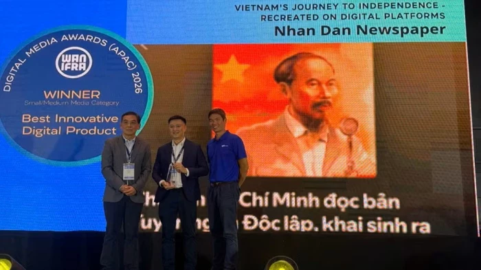 Báo Nhân Dân đoạt "cú đúp" tại giải Báo chí Kỹ thuật số châu Á 2026