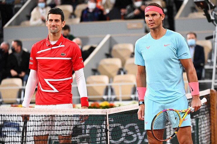 Djokovic (trái) và Nadal (phải) hết thời thống trị Tenis thế giới 