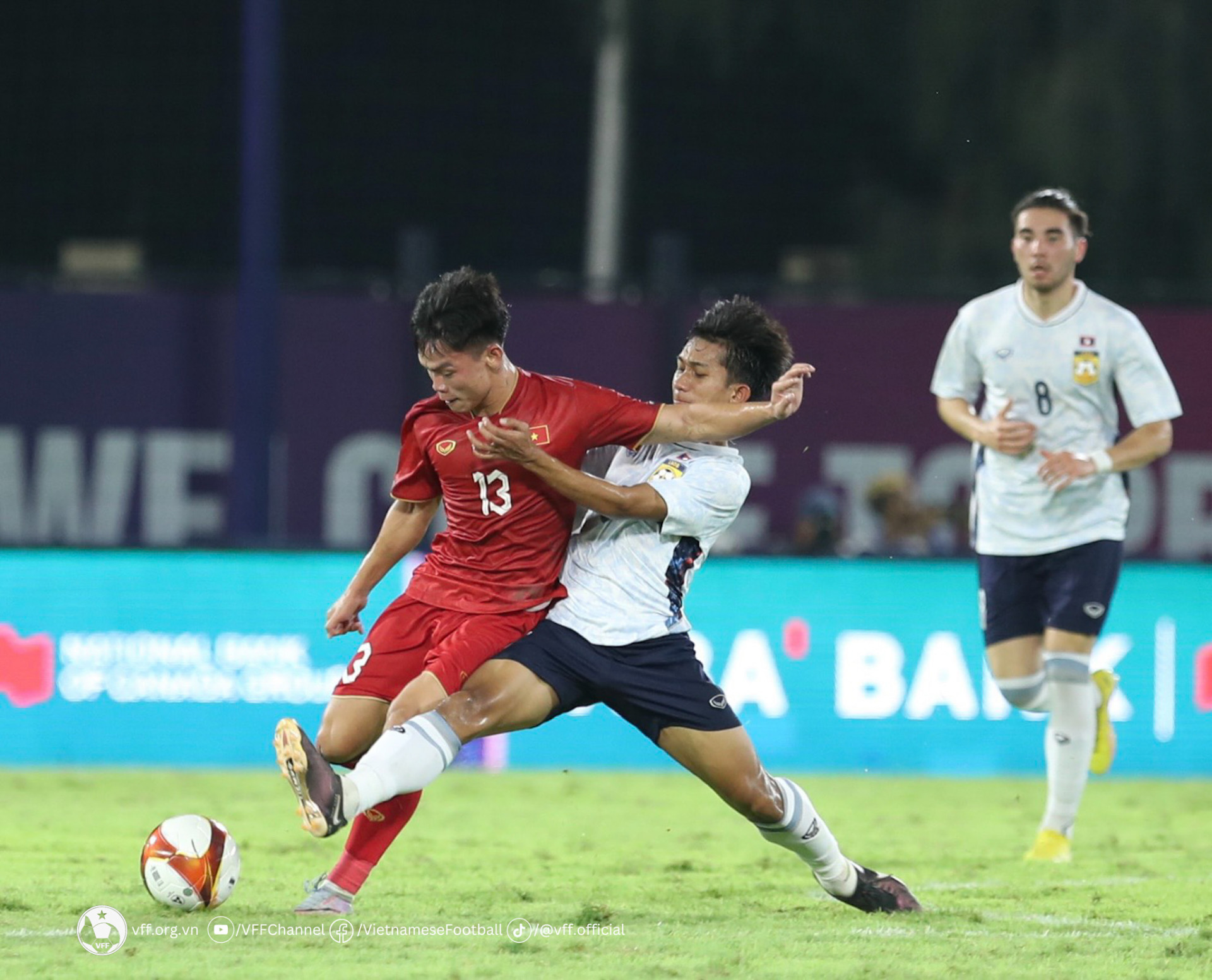 U22 Việt Nam chưa thể hiện được gì nhiều trong trận thắng 2-0 U22 Lào. (Nguồn: VFF)