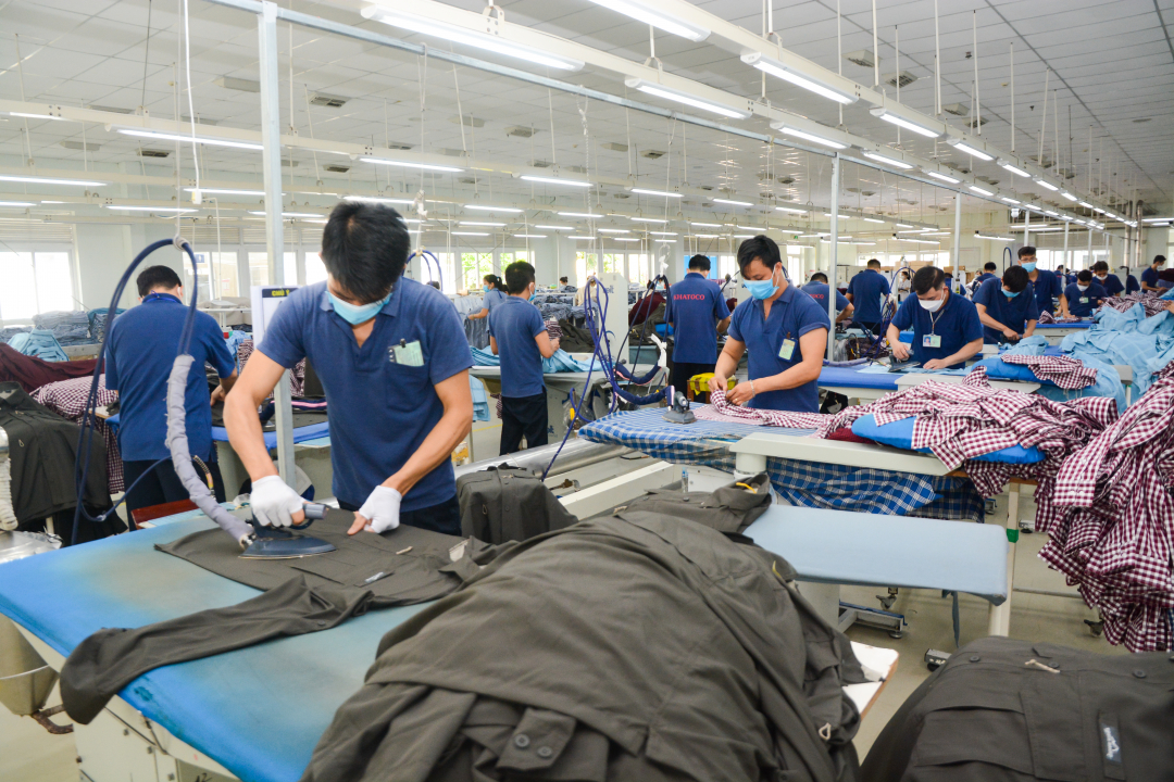 Production at Khatoco Garment Factory