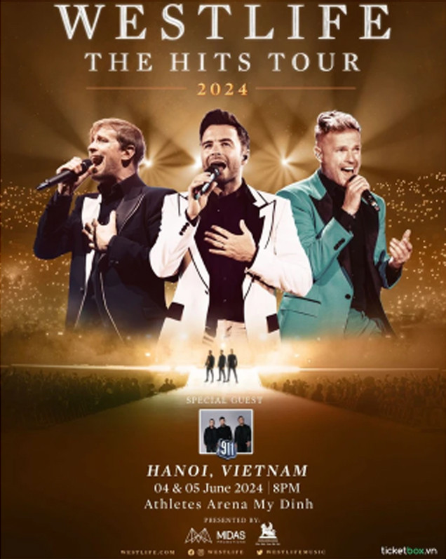 Poster thông báo điểm đến Hà Nội cho tour diễn The Hits Tour. (Ảnh: FBNV)