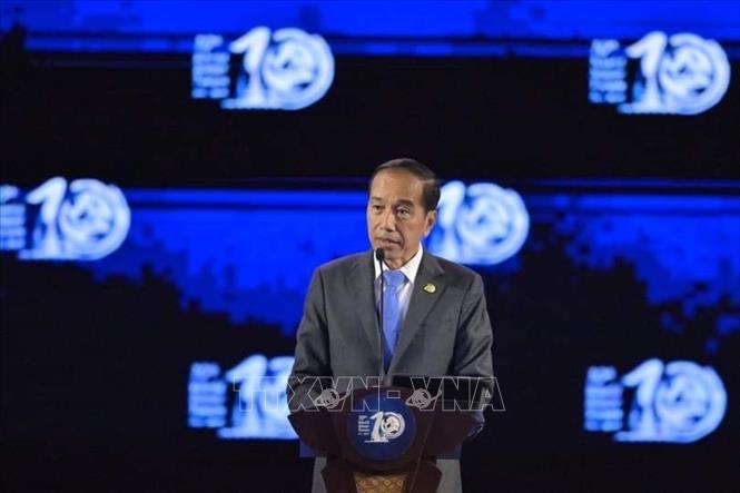 Tổng thống Indonesia Joko Widodo phát biểu khai mạc Diễn đàn. Ảnh: TTXVN phát

