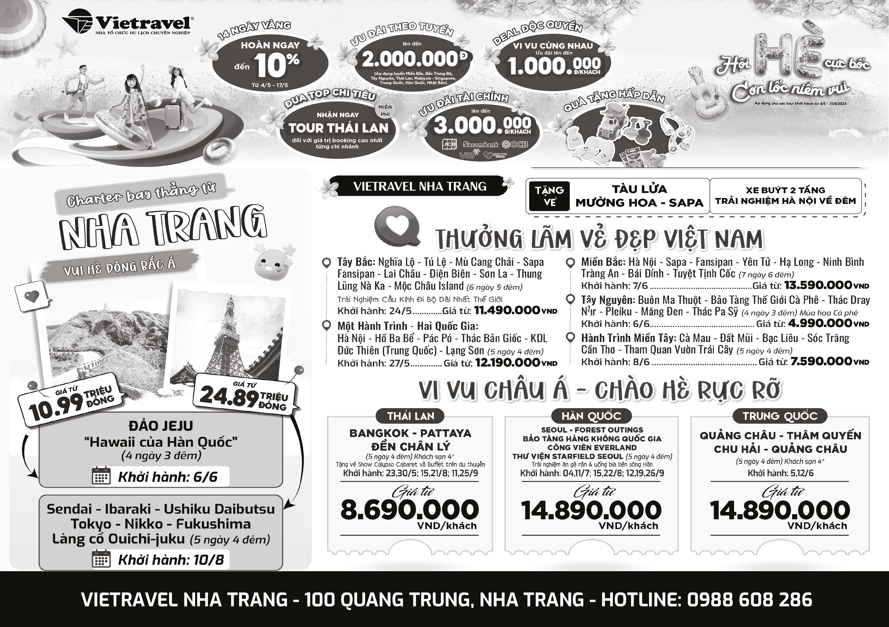 Thưởng lãm vẻ đẹp Việt Nam và Vi vu châu Á - chào hè rực rỡ với Vietravel Nha Trang