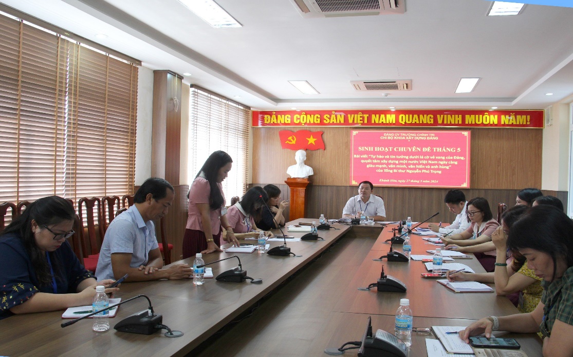 Trường Chính trị tỉnh Khánh Hòa: Sinh hoạt chuyên đề về bài viết của Tổng Bí thư Nguyễn Phú Trọng