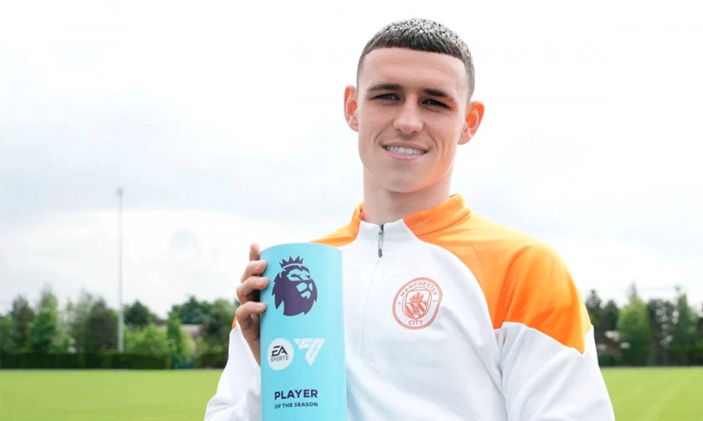 Phil Foden nhận danh hiệu cầu thủ xuất sắc nhất Ngoại hạng Anh mùa giải 2023 - 2024.