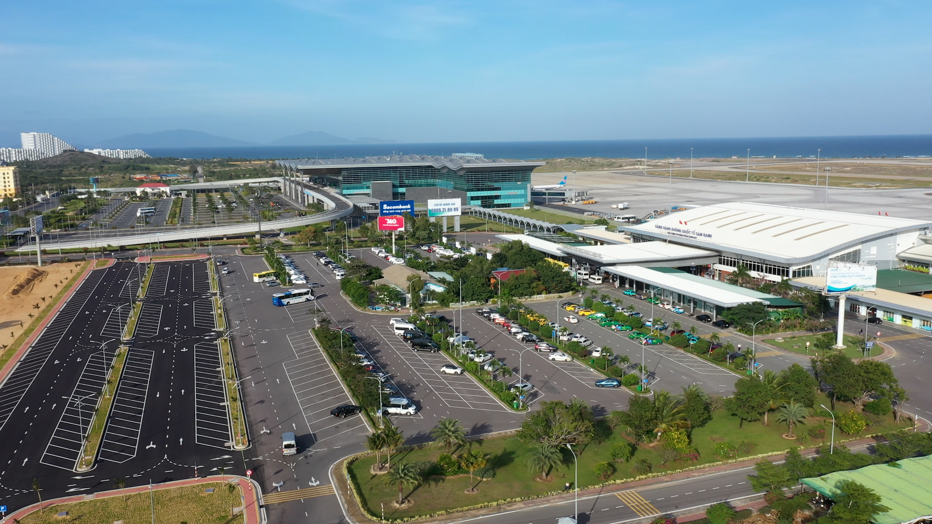 Terminals T1 and T2 viewed from above