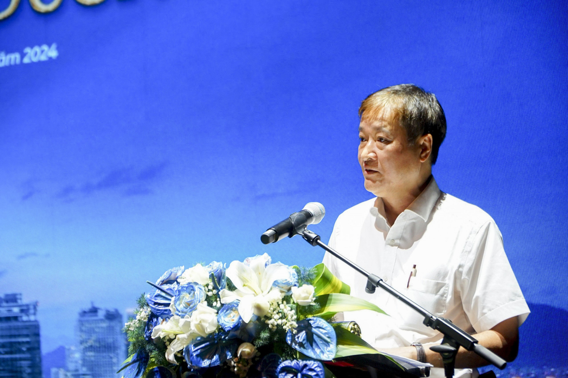 Ông Nguyễn Anh Dũng - Tổng Biên tập Báo Xây dựng phát biểu tại diễn đàn.