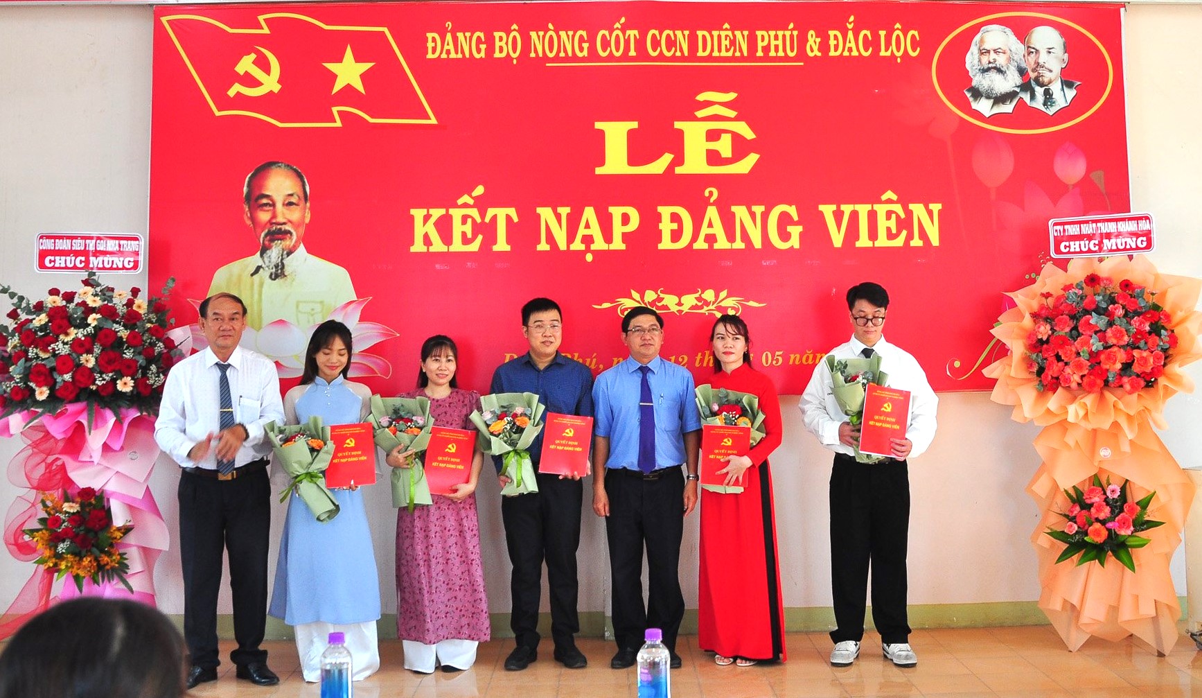 Đảng bộ Nòng cốt Cụm Công nghiệp Diên Phú và Đắc Lộc: Kết nạp 5 đảng viên mới và thành lập thêm 2 chi bộ