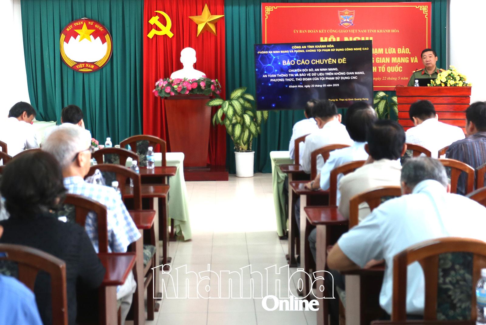 Ủy ban Đoàn kết Công giáo Việt Nam tỉnh Khánh Hòa: Hội nghị phổ biến phòng, chống tội phạm trong đồng bào Công giáo