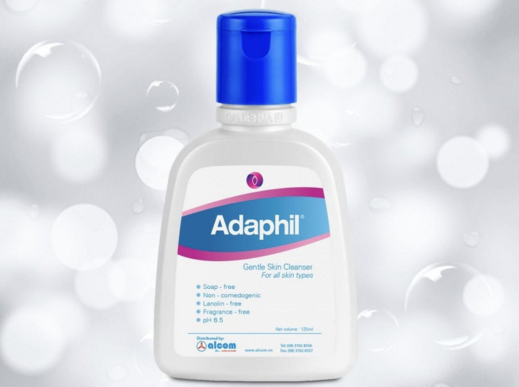Sản phẩm Adaphil Gentle Skin Cleanser - chai 125ml được giới thiệu trên website Công ty TNHH MTV sản xuất dược - mỹ phẩm Gamma. (Ảnh chụp màn hình).