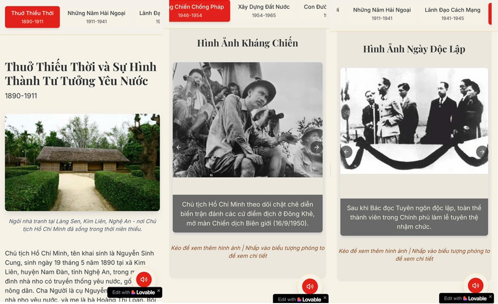 Một số thông tin trong Dự án “Hành trình đi tìm đường cứu nước của Bác Hồ”. Ảnh: PV