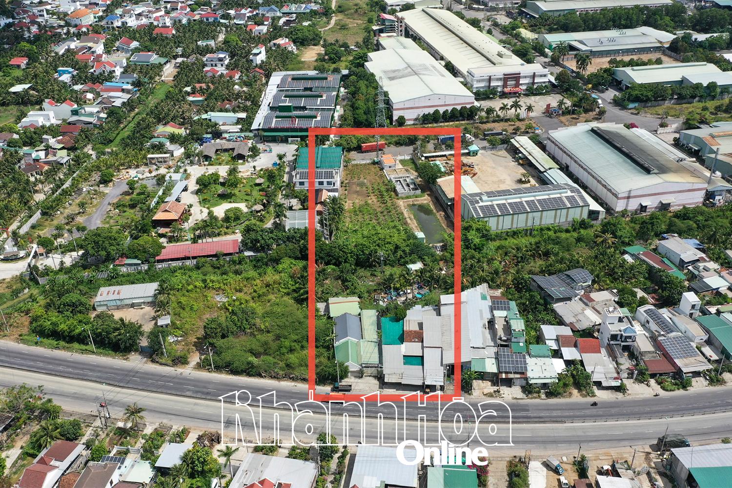 Khu vực đất nơi bà Mai đang có kiến nghị.
