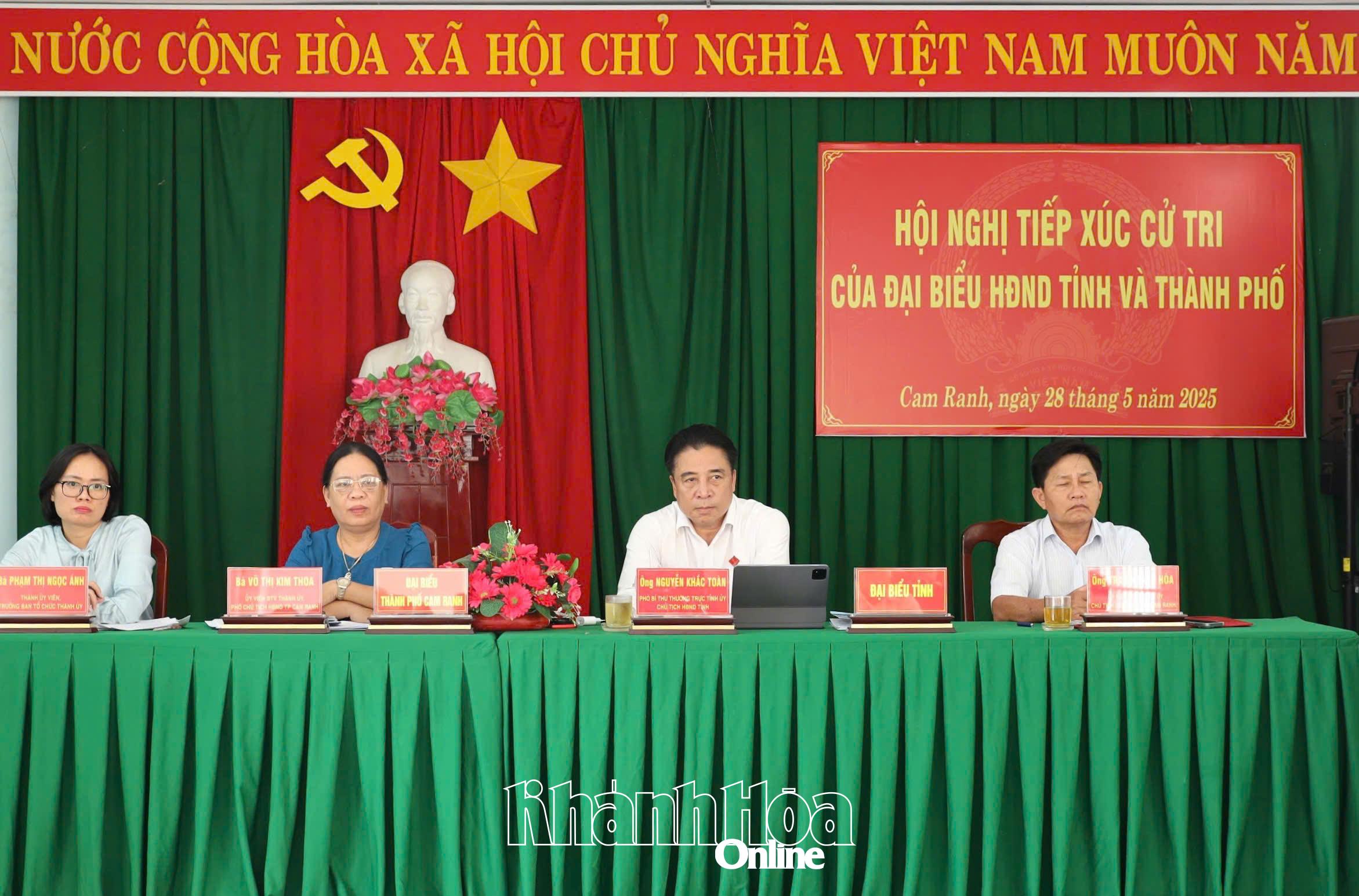 Đại biểu HĐND tỉnh Khánh Hòa tiếp xúc cử tri tại 2 xã Cam Thịnh Đông và Cam Lập (TP. Cam Ranh)