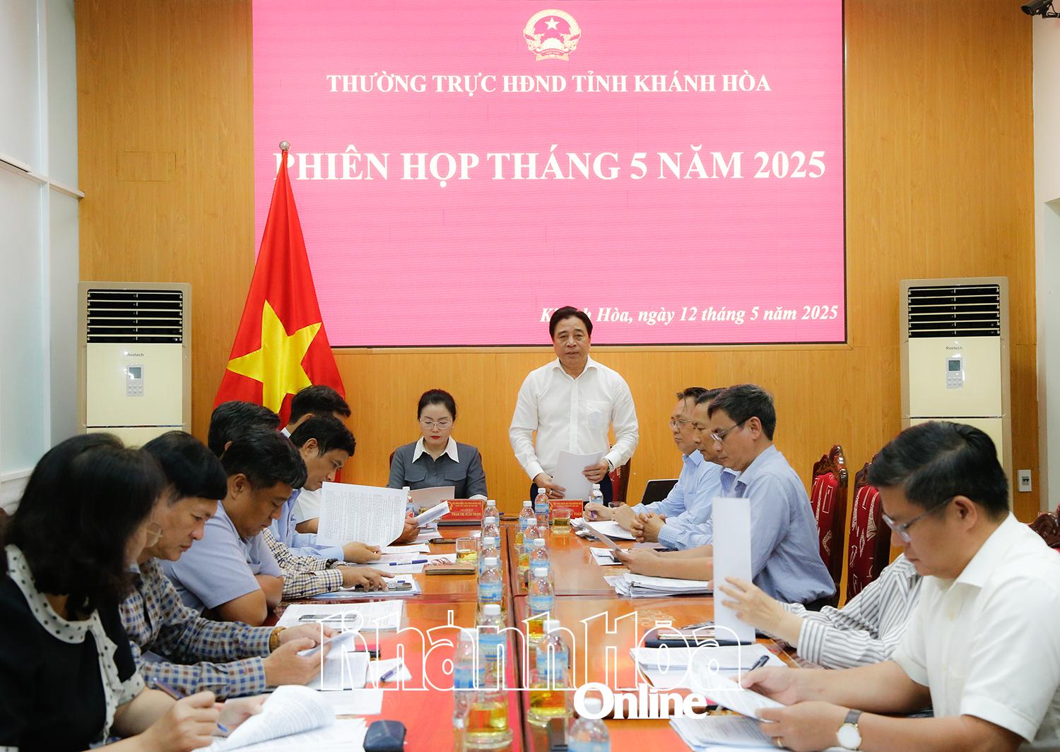 Phiên họp Thường trực HĐND tỉnh tháng 5-2025