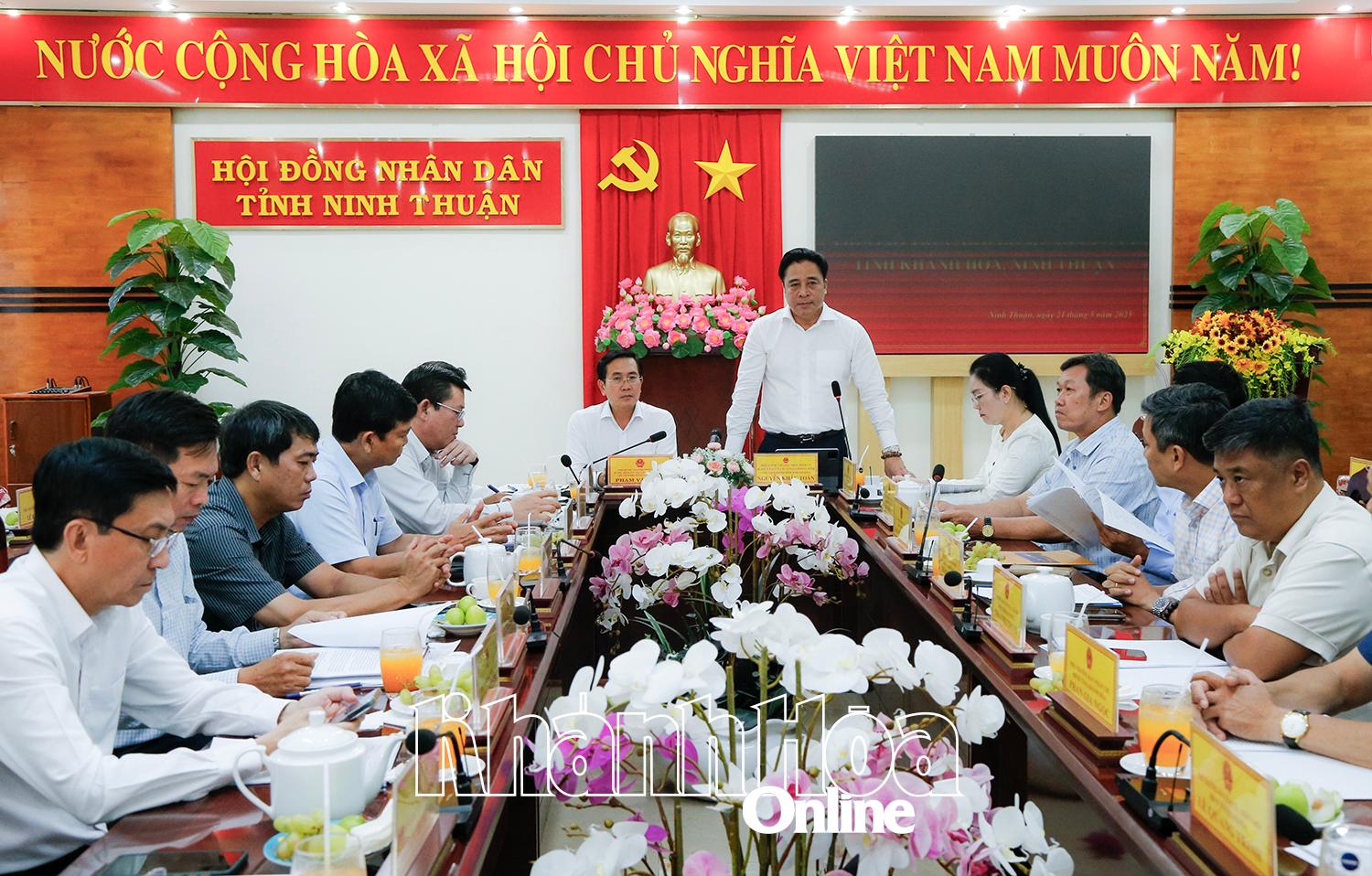 Thường trực HĐND 2 tỉnh Khánh Hòa - Ninh Thuận thống nhất cơ bản các nội dung Đề án hợp nhất HĐND tỉnh Khánh Hòa và tỉnh Ninh Thuận 