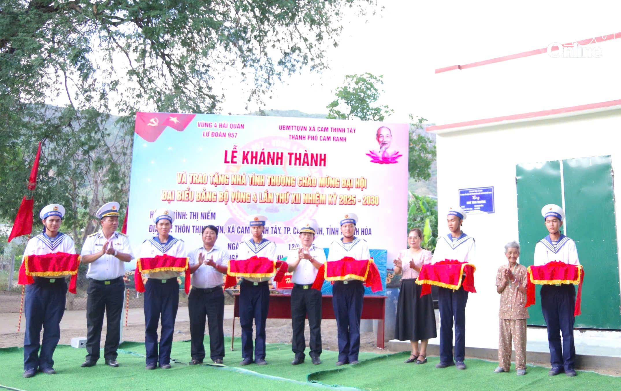 Lữ đoàn 957, Vùng 4 Hải quân bàn giao nhà tình thương cho hộ có hoàn cảnh khó khăn