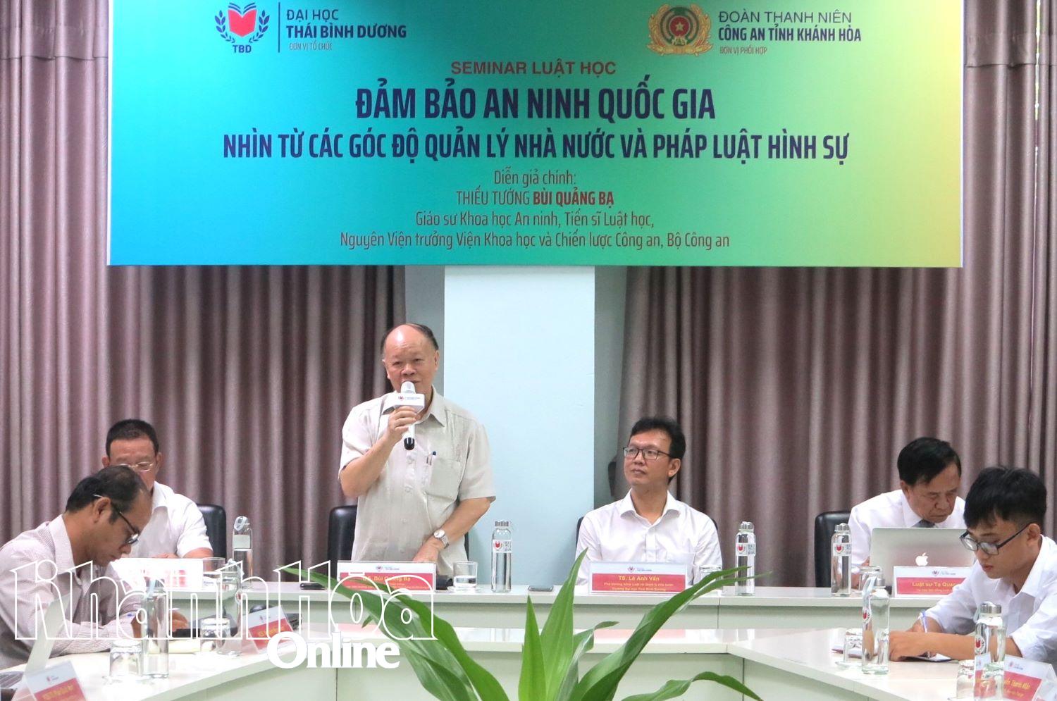 Trường Đại học Thái Bình Dương phối hợp tổ chức hội thảo chuyên đề về đảm bảo an ninh quốc gia