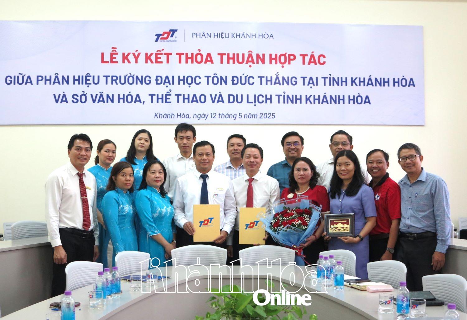 Phân hiệu Trường Đại học Tôn Đức Thắng tại Khánh Hòa và Sở Văn hóa, Thể thao và Du lịch ký kết hợp tác