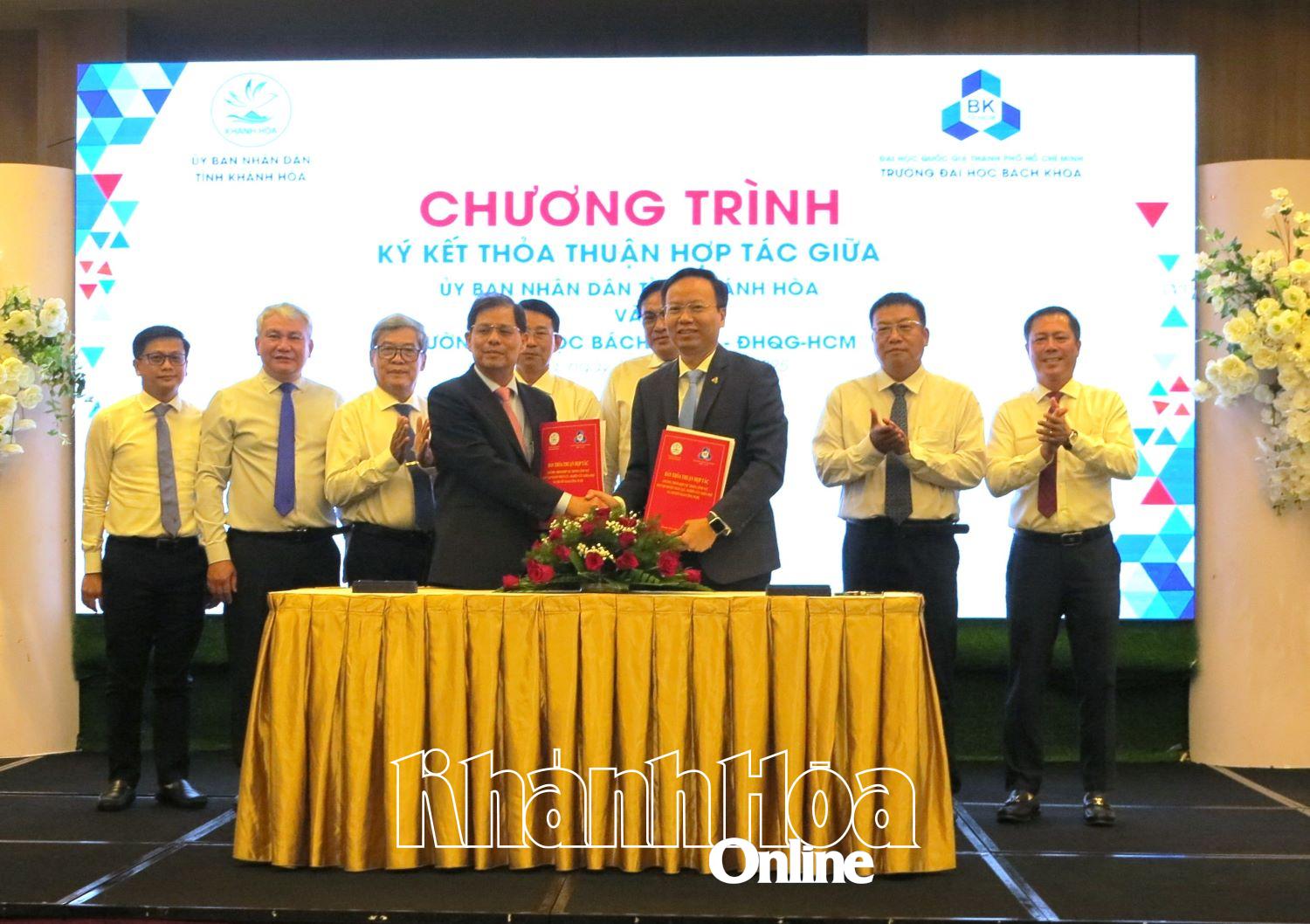 UBND tỉnh Khánh Hòa và Trường Đại học Bách khoa - Đại học Quốc gia TP. Hồ Chí Minh ký kết hợp tác