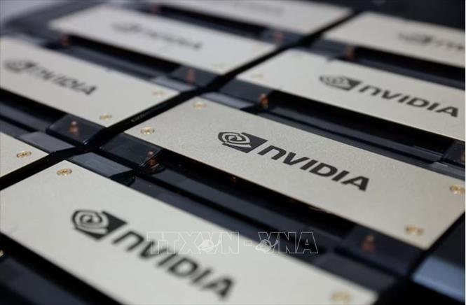 Siêu máy tính của Tập đoàn Nvidia tại triển lãm công nghệ Foxconn ở Đài Loan. Ảnh tư liệu: REUTERS/TTXVN