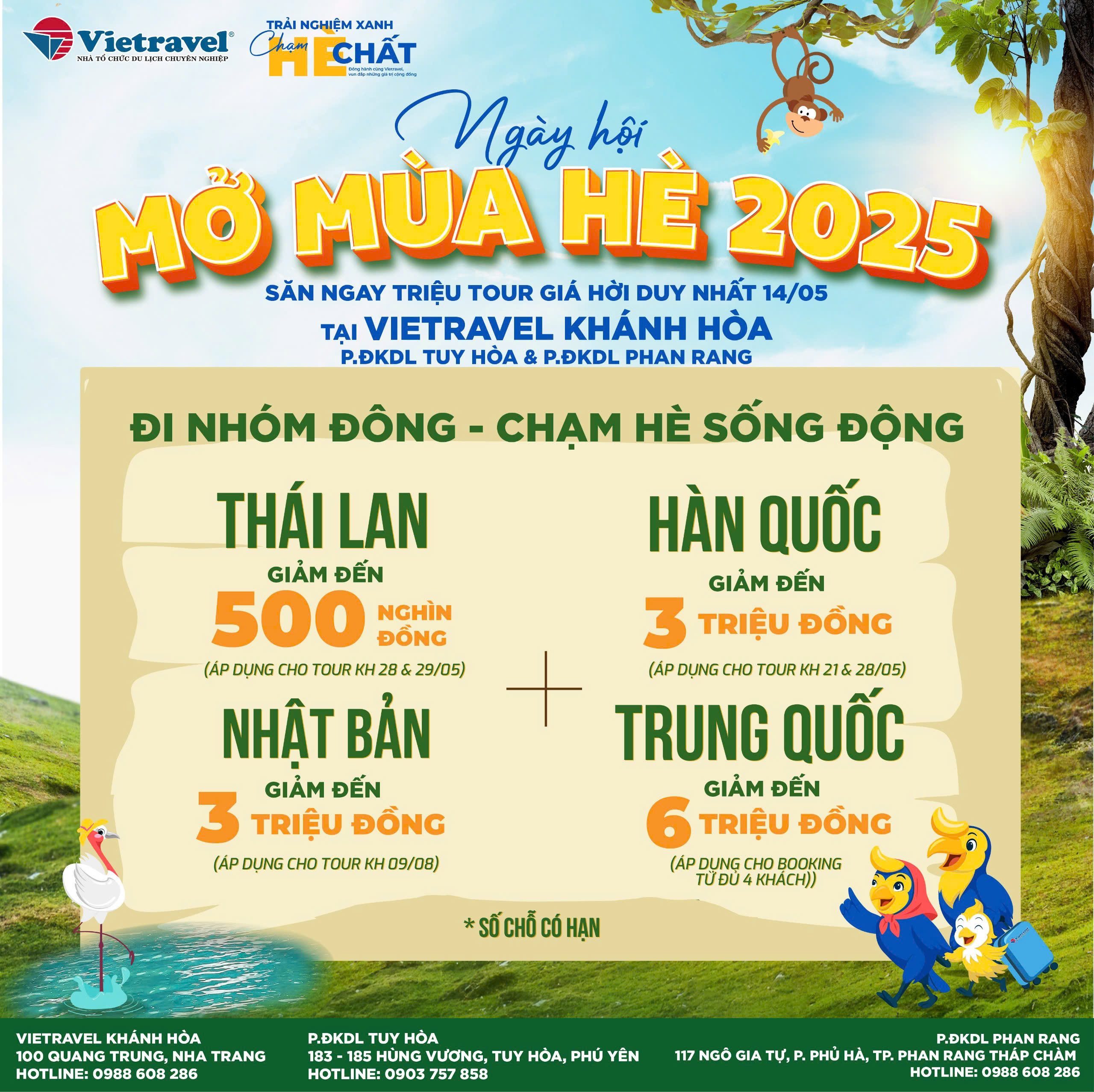 Vietravel Khánh Hòa tung ưu đãi lớn tại “Ngày hội mở mùa hè 2025”