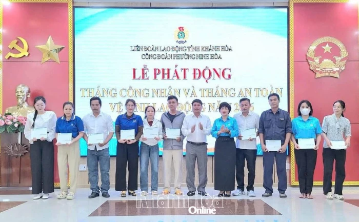 Công đoàn phường Ninh Hòa phát động Tháng Công nhân