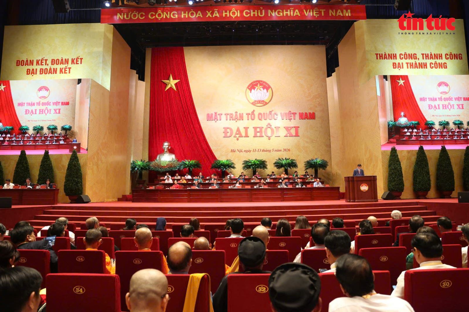 Đại hội đại biểu toàn quốc Mặt trận Tổ quốc Việt Nam lần thứ XI, nhiệm kỳ 2026 - 2031 diễn ra từ ngày 11-13/5 tại Trung tâm Hội nghị Quốc gia.