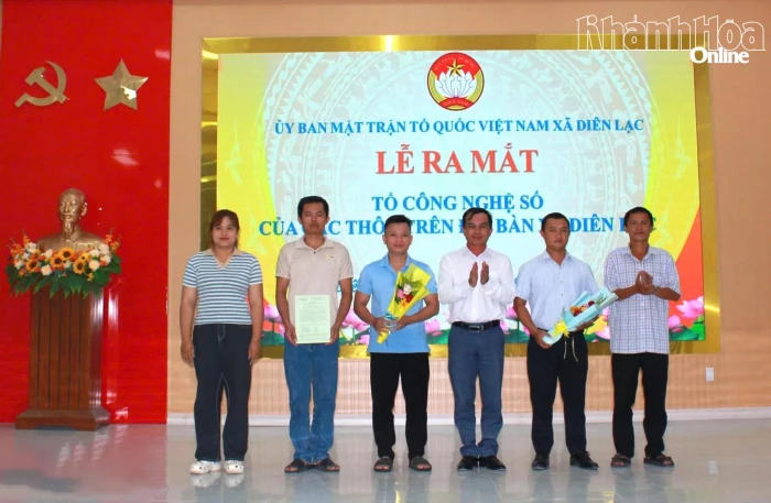 Mặt trận xã Diên Lạc ra mắt các mô hình công nghệ số
