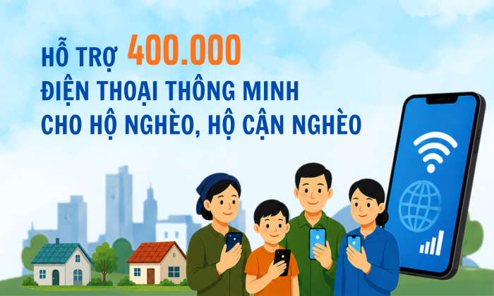 [Infographic] Hỗ trợ 400.000 điện thoại thông minh cho hộ nghèo, hộ cận nghèo