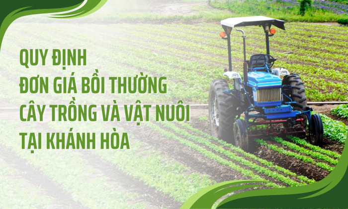 [Infographic] Quy định đơn giá bồi thường cây trồng và vật nuôi tại Khánh Hòa