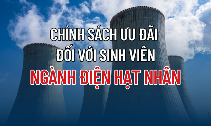 [Infographic] Chính sách ưu đãi đối với sinh viên ngành điện hạt nhân