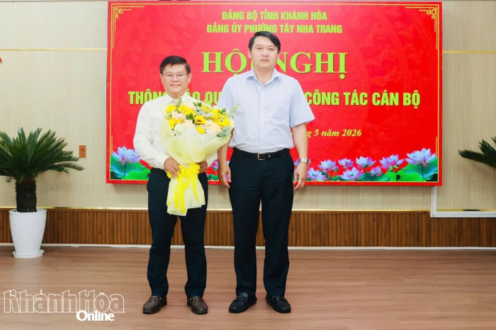 Ông Nguyễn Đức Tân giữ chức Bí thư Đảng ủy phường Tây Nha Trang 