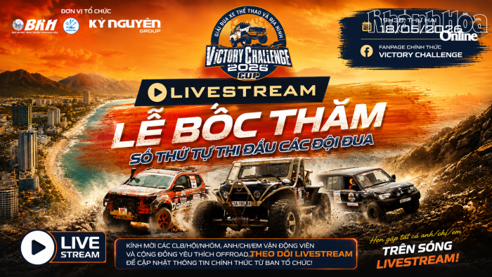 Victory Challenge 2026 sẽ livestream lễ bốc thăm thi đấu vào tối 18-5