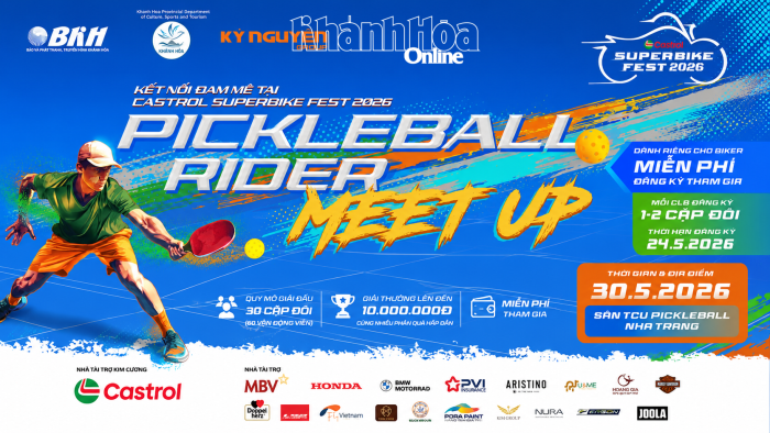 Castrol Superbike Fest 2026 tổ chức giải pickleball giao lưu biker toàn quốc