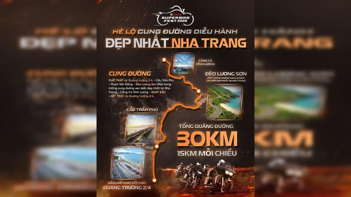 Hé lộ cung đường diễu hành đẹp nhất tại Castrol Superbike Fest 2026
