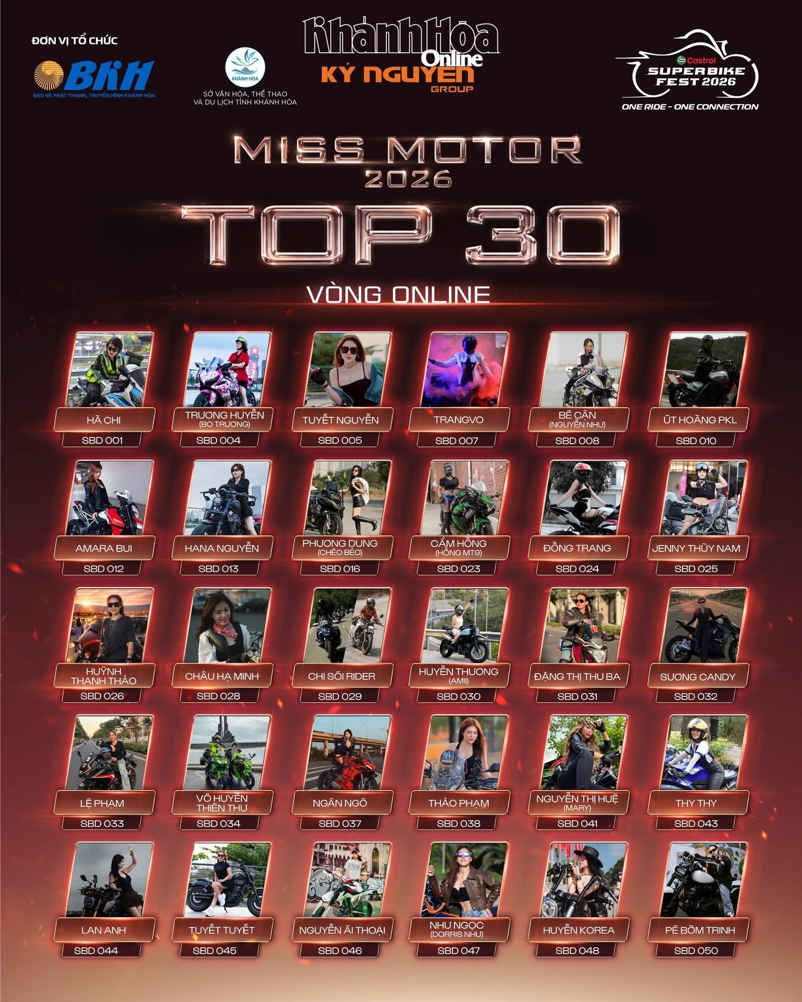 Top 30 Miss Motor 2026.
