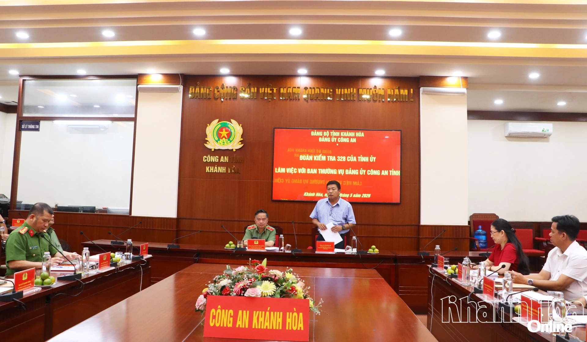 Đồng chí Võ Hoàn Hải phát biểu kết luận tại buổi kiểm tra.