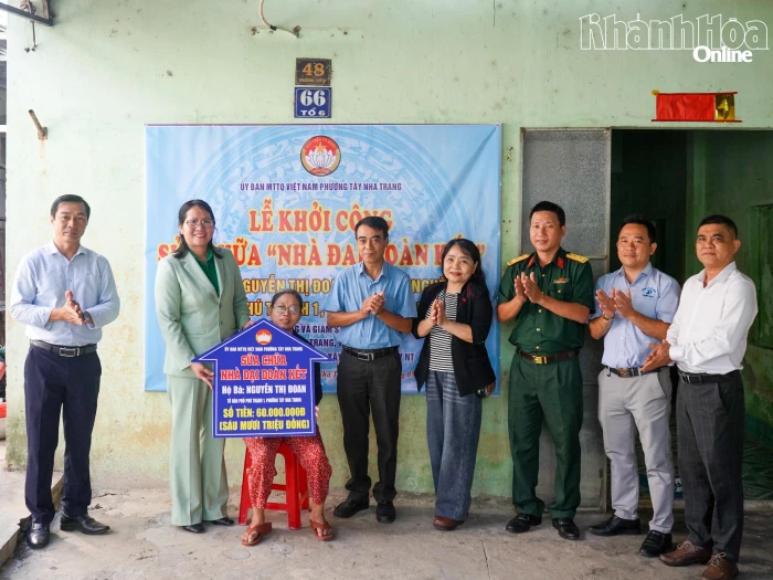 Phường Tây Nha Trang khởi công sửa chữa 2 căn nhà Đại đoàn kết và nhà tình nghĩa 