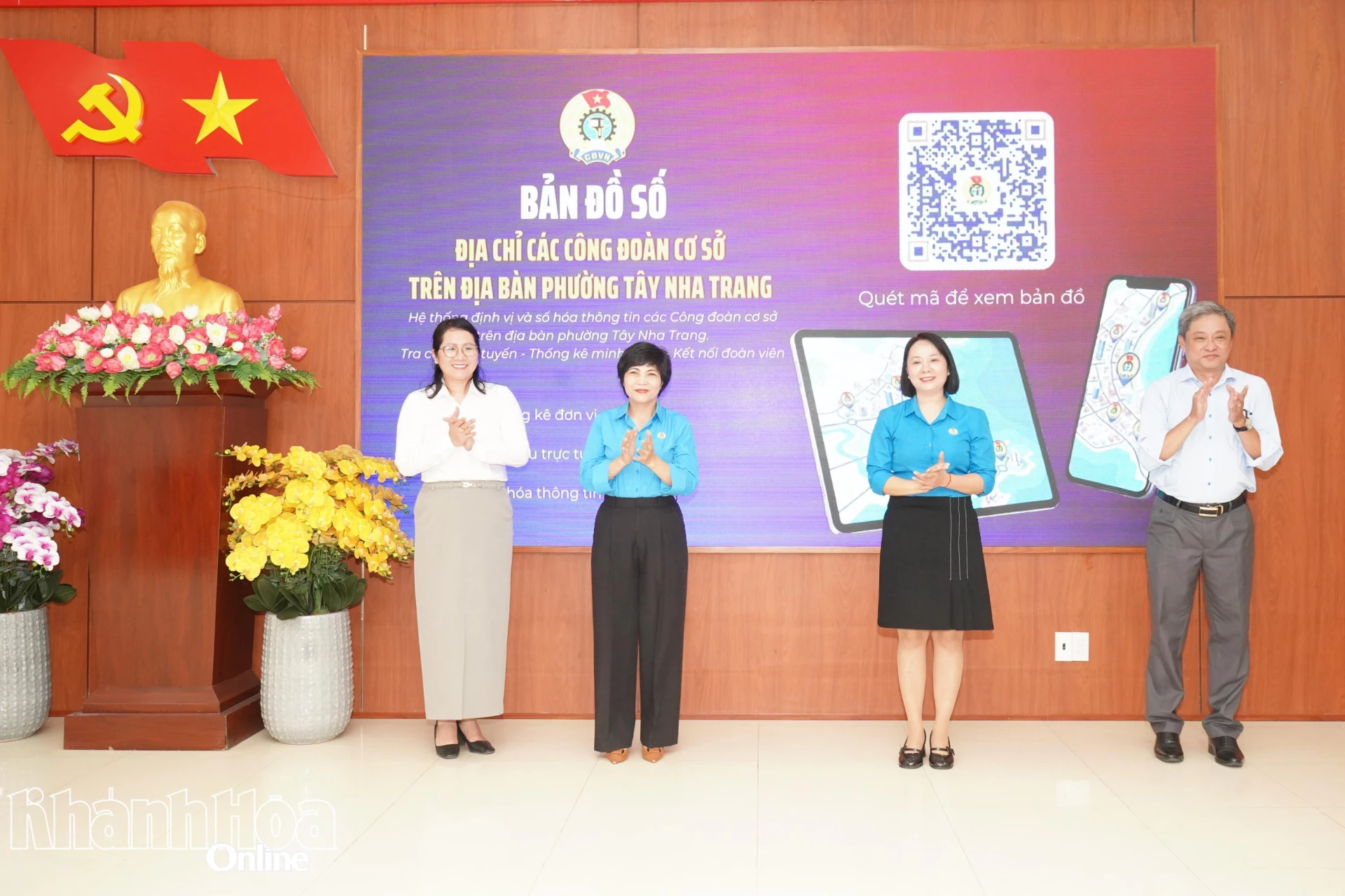 Công đoàn phường Tây Nha Trang ra mắt Bản đồ số địa chỉ các Công đoàn cơ sở trên địa bàn.