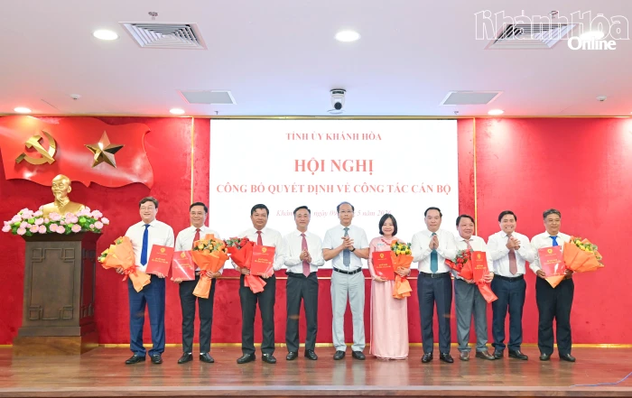 Khánh Hòa điều động, chỉ định, bổ nhiệm cán bộ lãnh đạo sở, ban, ngành, địa phương