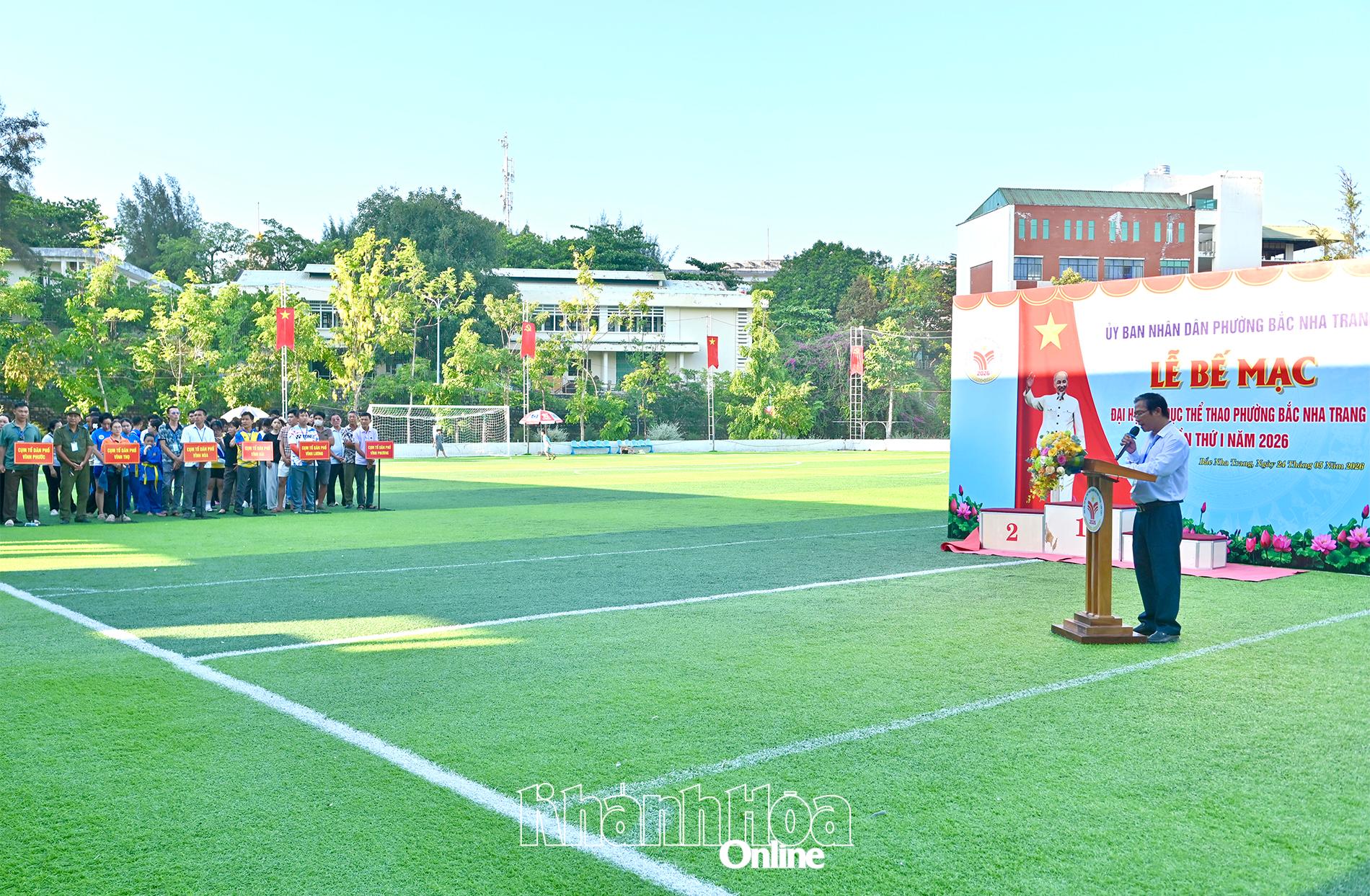 Quang cảnh buổi lễ bế mạc Đại hội Thể dục thể thao phường Bắc Nha Trang lần thứ I năm 2026.